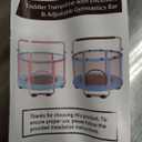 55" Toddler Mini Trampoline for Kids, Indoor Outdoor Toys with Swing, 440lbs Baby Kids Trampoline, Gymnastics Bar, Birthday Gifts for Boy Girl Age 1-8