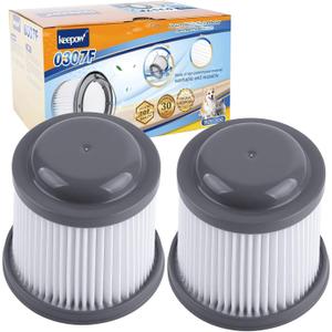 KEEPOW PVF110 Replacement Vacuum Filter for Black and Decker Handheld Pivot Vacuum BDH2000PL BDH2020FLFH PHV1410 PHV1810 PHV1210 BDH2020FL, Washable Hand Vac Filters, 2 Pack