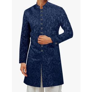 Runcati Mens Kurta Sherwani Coats Kaftan Indian Ethnic Royal Suits Mandarin Collar Wedding Festive Party Blazer