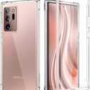 SURITCH Clear Case for Samsung Galaxy Note 20 Ultra (Only) 6.9-inch, [Built-in Screen Protector] Full Body Protection Bumper Shockproof Rugged Protective Phone Cover for 20 Ultra -(Clear)