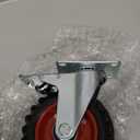 5 Inch Caster Wheels Heavy Duty with Dual-Lock Safety Brake and Rubber Tire Wheels, Heavy Duty - 400 Lbs Per Caster for Workbench, Trolley, Cabinet, Swivel Rubber Wheel 4-Packs with mounting Hardware