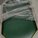 Green Decorative Tray with Handles, Versatile Serving Tray for Coffee Table, Ottoman, Ideal for Serving, Displaying, Organizing, 15.7"*10.2"*1.57"