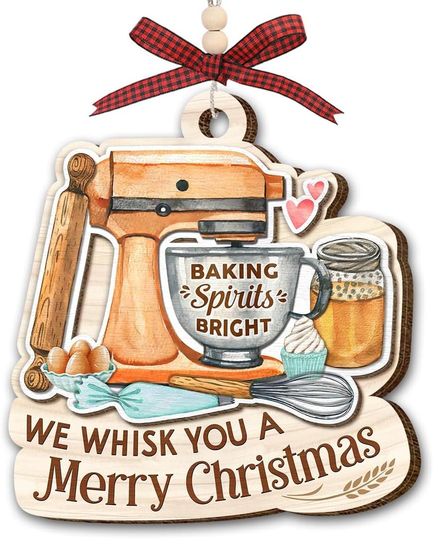 Baking Christmas Ornaments 2025 - Baking Ornament for Women, Lovely Baker Ornament Christmas Tree, Unique Gifts for Baking Lovers, Thoughtful Cooking Gifts for Bakers