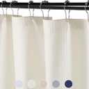 CAROMIO Soft Microfiber Fabric Shower Curtain or Liner for Bathroom, Decorative Embossed Pattern, Water Repellent, Cream, 72x84 Inches (72"W x 84"L (Pack of 1), Cream)