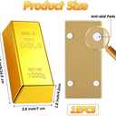 HyDren 12 Pcs Fake Gold Bar Replica Golden Bullion Glittering Brick Movie Prop Stage Decoration Christmas Treasure Hunt Game Pirate Party Favors Supplies Novelty Gift(6.5 x 2.9 x 2 Inch)