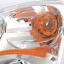 Headlight Assembly Chrome Amber Compatible with 2004 2005 2006 2007 Chevy Malibu (Compatible with 2008 Malibu Classic Model)