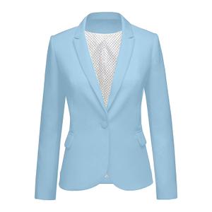 Lookbook Store Womens Notched Lapel Pockets Button Work Office Blazer Jacket Suit, Large
