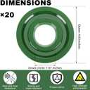 Ziliny 20 Pack Sprinkler Head Protector Donut, 1.57'' ID / 4.65'' OD Fits Pop Up & Fixed Spray Heads, Plastic Lawn Sprinkler Ring Prevents Grass Overgrowth & Mower Damage, Green