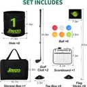 Golf Chipping Game with 2 Retractable Clubs & 9 Holes, Portable Golf Set for Adults Kids, Outdoor Indoor Sports Practice Toy Gift for Family Play Yard, Backyard, Lawn, Beach