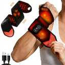 Red Light Therapy for Wrist for Hand,Cordless Heated Wrist Brace with Vibration,with Temperature Control,Red Light Therapy Heated Wrist Massager Wrap y 36 LED for Wrist, Arm,660nm & 850nm (Black)