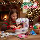 Sewing Machine for Beginners with Extension Table, Adjustable 2-Speed 2-Thread Mini Sewing Machine, Portable Electric Maquina de Coser with Foot Pedal, Perfect for DIY, Ideal Gift for Kids and Adults