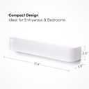 xympo Modern Wall-Mounted Coat Rack with Shelf Heavy-Duty Steel, 5 Sturdy Hooks, Powder-Coated Finish, Space-Saving Entryway Organizer with Mounting Hardware Sleek & Minimalist Design (White)