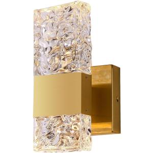 Modern LED Vanity Lights for Bathroom Brushed Gold Crystal Vanity Lighting Fixtures Wall sconces Over Mirror Lighting Fixtures 3000K