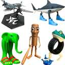 Tralalero Tralala Action Figure Set Italian Brainrot Shark Meme Figures Toys Tung Tung Tung Sahur Animals 3D Toys for Fans