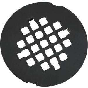 Black Snap-in Shower Drain Cover,Hidrop 4-1/4" OD Round Shower Strainer Grid, Easy-to-Install Replacement Cover Stainless Steel Matte Black