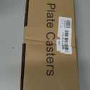 2" Caster Wheels Set of 4, Heavy Duty Casters with Brake, No Noise Locking Polyurethane (PU) Wheels, Swivel Plate Castors Pack 4