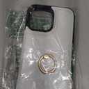 ONETOP for iPhone 16 Pro Max Wallet Case with Card Holder, 360° Rotation Ring Kickstand RFID Blocking PU Leather Double Magnetic Clasp Shockproof Cover for Women and Girls 6.9 Inch (White)