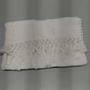 ZeeMart Macrame Style Boho Table Runner, Ivory Table Runners 60 Inches Long, Farmhouse Woven Home Decor, 12x60 Inch, Ivory