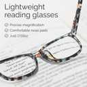 CCVOO +3.75 Clear Vision Reading Glasses for Women 5-Pack Blue Light Filtering Readers with Spring Hinges