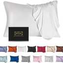 Mulberry Silk Pillowcase for Hair and Skin,Toddler Size Kids Silk Pillow Case with Hidden Zipper,Allergen Proof Dual Sides Soft Breathable Smooth Silk Pillow Cover(Toddler,White)