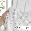 jinchan White Curtains Grey Striped Curtains 84 Inch Length for Living Room Bedroom Window Treatment Modern Linen Look Ticking Stripe Pinstripe Privacy Light Filtering Back Tab Rod Pocket 2 Panels