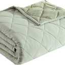 King Blanket, Soft & Reversible Bedding for Bed or Couch, Brushed for Extra Softness with a Plush Smooth Texture, Medium Weight Bed Blanket for Year Round Comfort (Classic Solid Green)