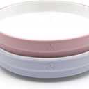 Elk and Friends Kids 7.8” Porcelain White Plates with Silicone Sleeves | Suitable for Babies/Toddlers | Microwave & Dishwasher Safe | Non Slip Dinnerware | Snack Dishes | 2 Pack