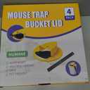 Mouse Trap Cylinder Lid, 5 Gallon Cylinder Lid Mouse Rat Trap, Multi-Catch, Auto Reset, Reusable Mice Trap Lid for Indoor Outdoor Use (4)