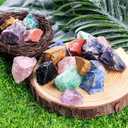 3 lbs Bulk Rough Madagascar Stones Mix Large 1" Natural Raw Stones Crystal for Tumbling, Cabbing, Fountain Rocks, Decoration,Polishing, Wire Wrapping, Wicca Reiki Crystal Healing
