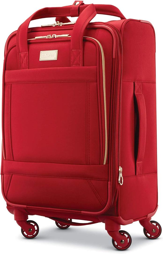 American Tourister Belle Voyage Softside Luggage with Spinner Wheels, Red, Carry-On 21-Inch