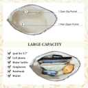 Sunwel Fashion Women Top Zipper Forest Picnic & Bunny in Bloom Cute Prints Cotton Tote Bag for Work Travel Gym Shopping Beach