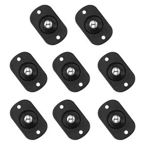 Quacc 8 Pack Self Adhesive Caster Wheels Appliance 360 Swivel Glide Smoothly Mini Rollers Coffee Machines Air Fryer Caster Slider for Small Kitchen Appliances, Trash Can, Furniture (Black)