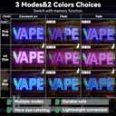 Large LED VAPE Sign for Smoke Shops, 30"x10" Dimmable Bright LED Advertisement Board High Visibility with Adjustable Chain,Electric Display Signs for Store Shop Window(Blue&Pink&Green)