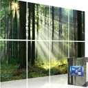 Art Acoustic Panels, Sound Proofing, Wall Decoration, Suitable for Nature-Inspired Room Soundproofing & Vibrant Aesthetics (Forest Summer), 48x32x0.4 Inch, 8 Pcs