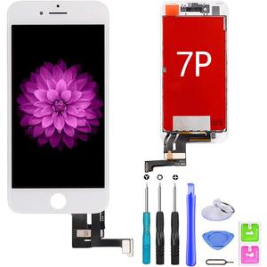 iPhone 7 Plus Screen Replacement Kit, LCD Display and 3D Touch Screen Digitizer Replacement Full Assembly with Repair Tools for iPhone 7 Plus Screen White 5.5 inch
