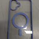 for iPhone 16 Plus Case Clear Mag Safe, Ultra Thin Slim Cover Magnetic Compatible with Magsafe Phone Case for Women Men Girl, Cute Soft TPU Silicone & Transparent Hard Plastic, Light Blue