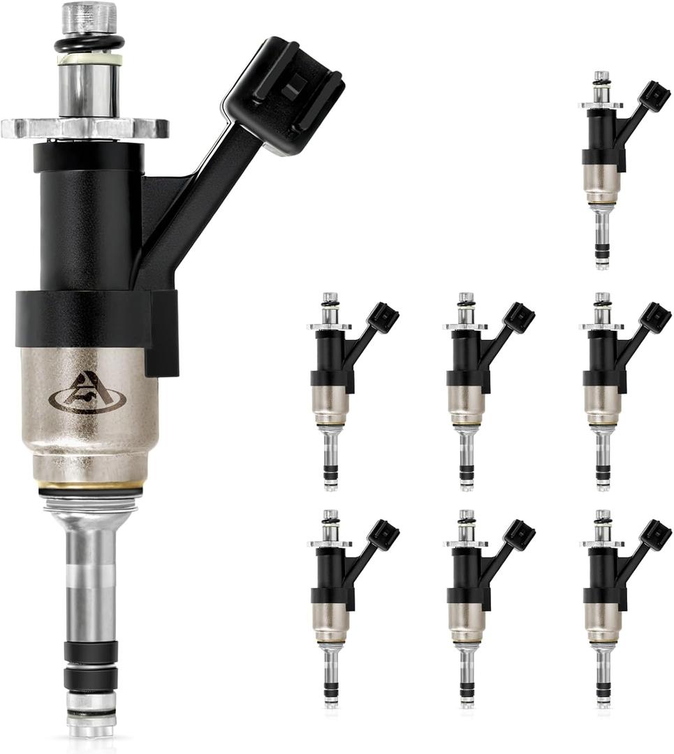 Fuel injector Set of 8 5.3L 4.3L Compatible with Chevrolet Silverado 1500 2500 Tahoe Suburban Cheyenne GMC Sierra 1500 Yukon 5.3L 4.3l 2014 2015 2016 2017 2018 Replace 12668390 FJ1217