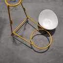 YHOSSEUN 3 Tier Serving Stand Oval Serving Bowl with Metal Rack, Tied Serving Bowls Food Display Dessert Appetizer, Chip and Dip Serving Bowl Set for Parties, Gold-45oz / 17.5oz / 7oz