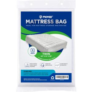 2 PK Twin XL/Twin Mattress Bags for Moving, Waterproof Mattress Cover for Disposal and Storage