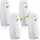 Maxcheck 4 Pcs Automatic Air Freshener Spray Dispenser Wall Mounted Automatic Spray Dispenser Air Freshener for Bathroom Battery Operated Free Standing for Commercial Place and Room (White)