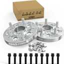 CMO 25mm 5x112 to 5x114.3 Wheel Adapters 66.6-60.1 Bore M12x1.5 Studs 2PCS | Hubcentric, 6061-T6 Forged, 10.9 Grade Studs, Anodized Finish, For Audi Mercedes to Fit 5x114.3/5x4.5 Wheels