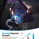 Magnetic for iPhone 17 Pro Case, [Anti-Slip] [Military-Grade Drop Protection] [Camera Protection] Skin-Friendly Slim Matte Shockproof Protective for iPhone 17 Pro Phone Case, Purple