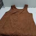 Prliuosu Corduroy Overalls Dress for Women A Line Casual Stretch Jumper Shift Dress with Pockets Size M