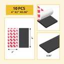 Magnetic Tape with 3M Strong Adhesive Backing,2x4" 10PCS,Flexible Self Adhesive Magnets, Flat Sticky Magnet Tape Strips,Available for Craft,DIY Projects,Kitchen,Whiteboard etc