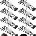 8 Pack Mole Gopher Trap Outdoor Metal Tactical Rat Vole Traps Outdoor Reusable Gopher Killer Keep Moles Out of Yard Lawn Garden, Black
