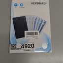 Ultra-Slim Bluetooth Keyboard Portable Mini Wireless Keyboard Rechargeable for Apple iPad iPhone Samsung Tablet Phone Smartphone iPadOS iOS Android (10 inch Black)