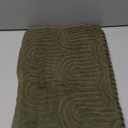 Artoid Mode 2 Pcs Olive Green 3D Arched Stripes Jacquard Hand Towels for Bathroom, 100% Cotton Soft Absorbent Bathroom Decor Towels, 13.7 x 29.5 Inch