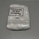 Embroidered Scalloped Cotton Shower Curtain Linen Textured with 12 Metal Hooks, 72 x 72 Inch Washable Waterproof Cloth Shower Curtains with Navy Blue Border for Bathroom Hotel Bathtub