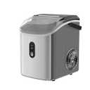 Xbeauty Grey Sleek Countertop Ice Maker - Daily 35.5lb Nugget Output, 7-Minute Quick Freeze, Convenient Ice Basket & Scoop, Self-Cleaning with Built-in Handle