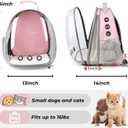 Lollimeow Cat Carrier Backpack, Expandable Bubble Pet Carrier for Cats and Small Dogs, Airline Approved Travel Backpack for Hiking, Walking & Outdoor Adventures - Supports up to 16 lbs